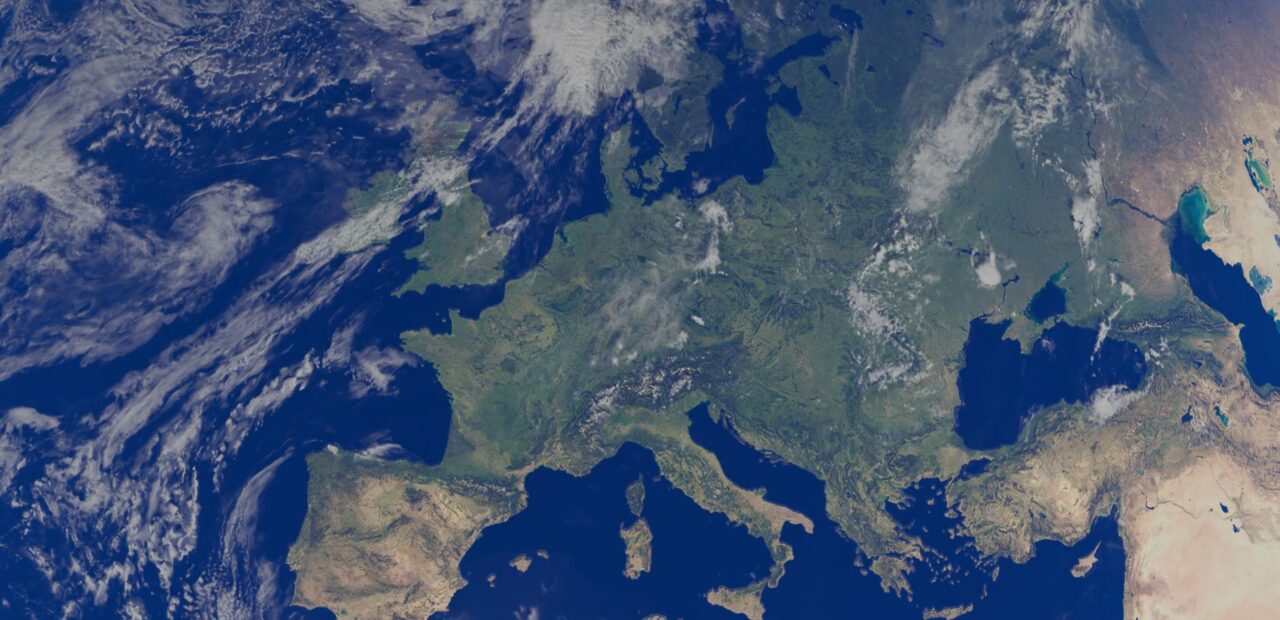 satellite image of Italy