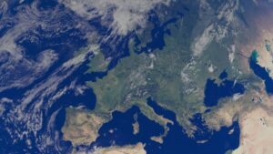 satellite image of Italy
